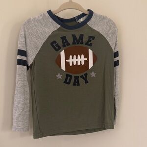 Little Sleepies Game Day Long Sleeve Shirt - Olive and Gray